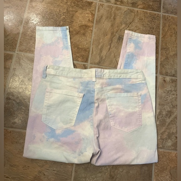 Style & Co. Curvy Watercolor Skinny Jeans Pastel Tie-Dye-Sz 14- - Picture 5 of 8